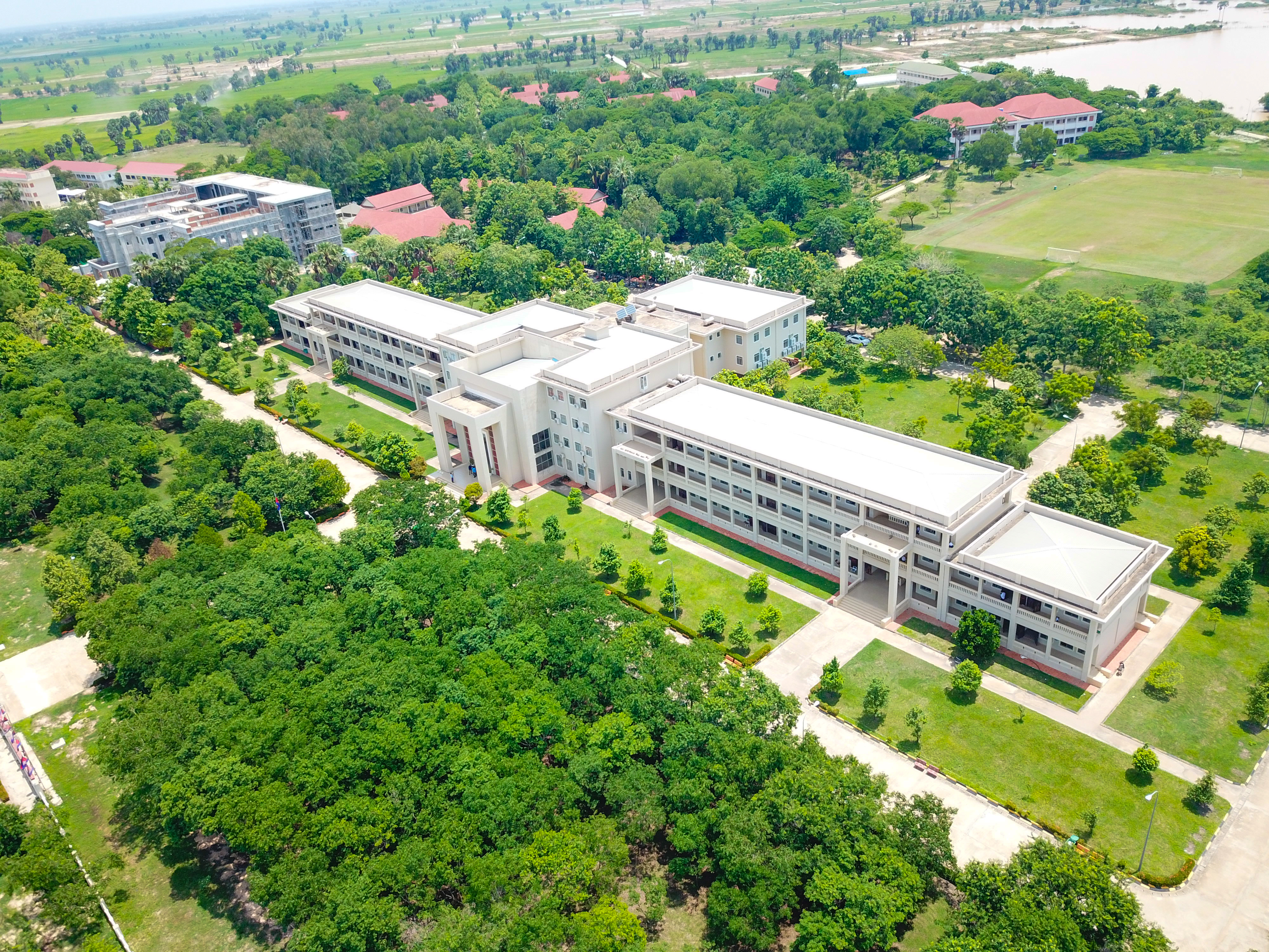 Modern campus of the university