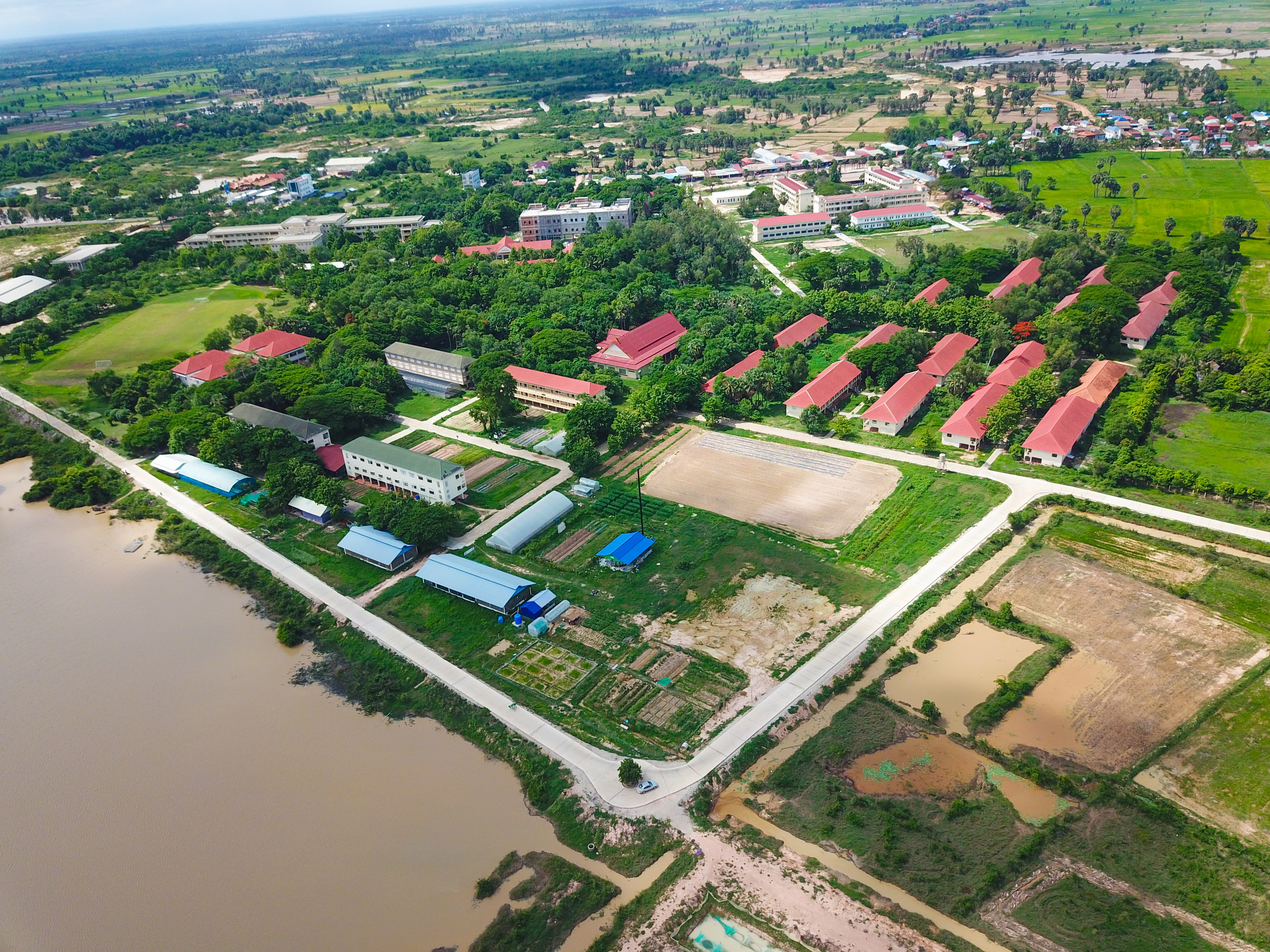 Full view of university campus